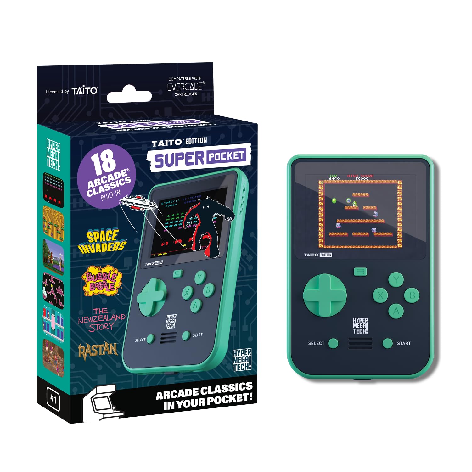 Hyper Mega Tech FG-TAPK-HMT-EFIGS Handheld Gaming Device, Green