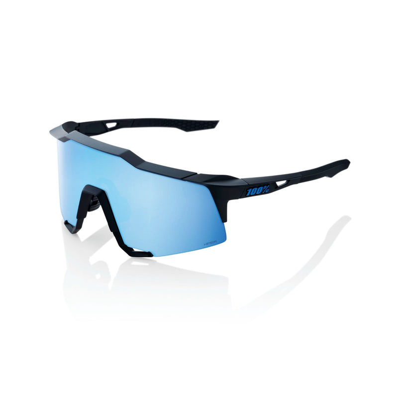 100% GAFAS SPEEDCRAFT - Matte Black - HiPER Blue Multilayer Mirror Lens