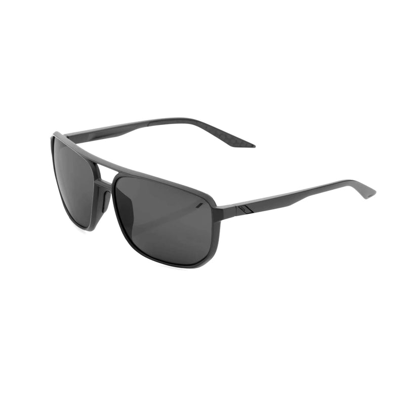 100% Konnor Glasses - Matte Black / Black Mirror Lens