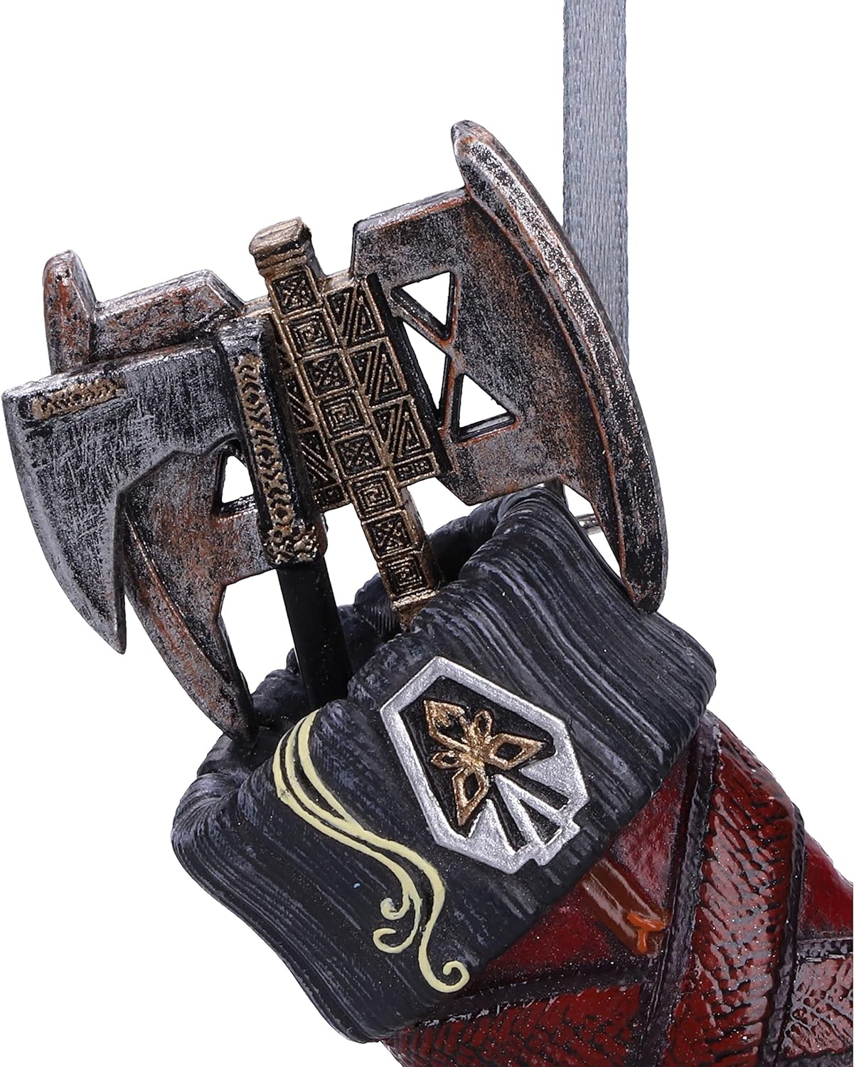 Nemesis Now El Señor de los Anillos Gimli - Adorno Colgante de calcetín de 8,7 cm, Resina, con Licencia Oficial del Señor de los Anillos, Fundido en la Mejor Resina, Pintado a Mano