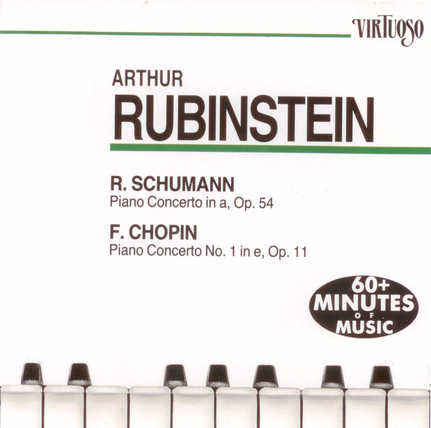 Arthur Rubinstein Plays Piano Concertos by Schumann, Op.54 & Chopin, No.1, Op.11