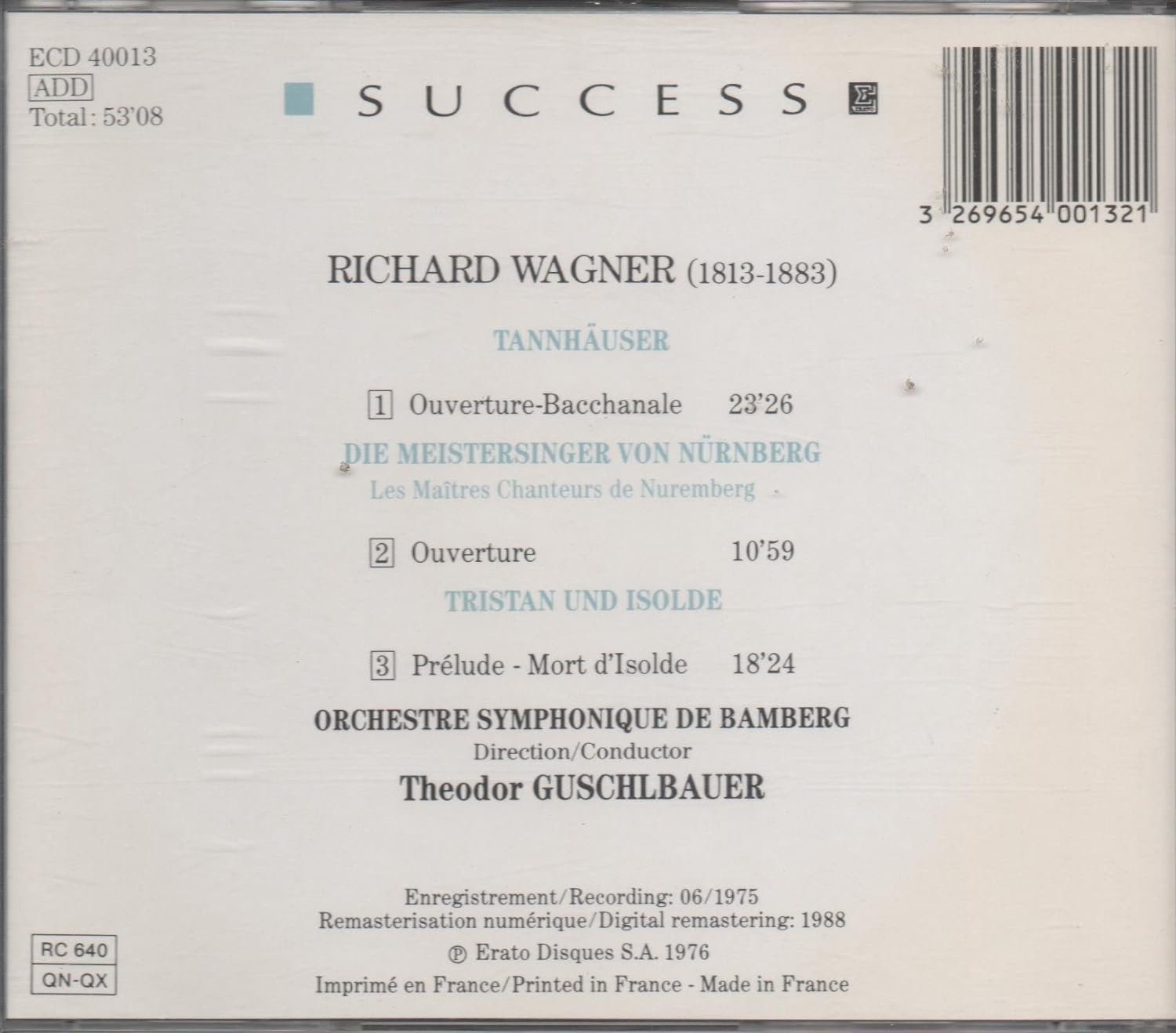 Wagner ouvertures PrÃ©lude T. Guschlbauer
