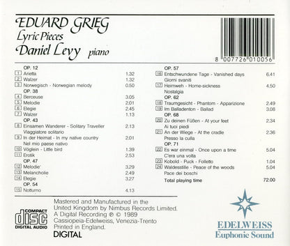 Edvard Grieg: Lyric Pieces - Daniel Levy (piano)