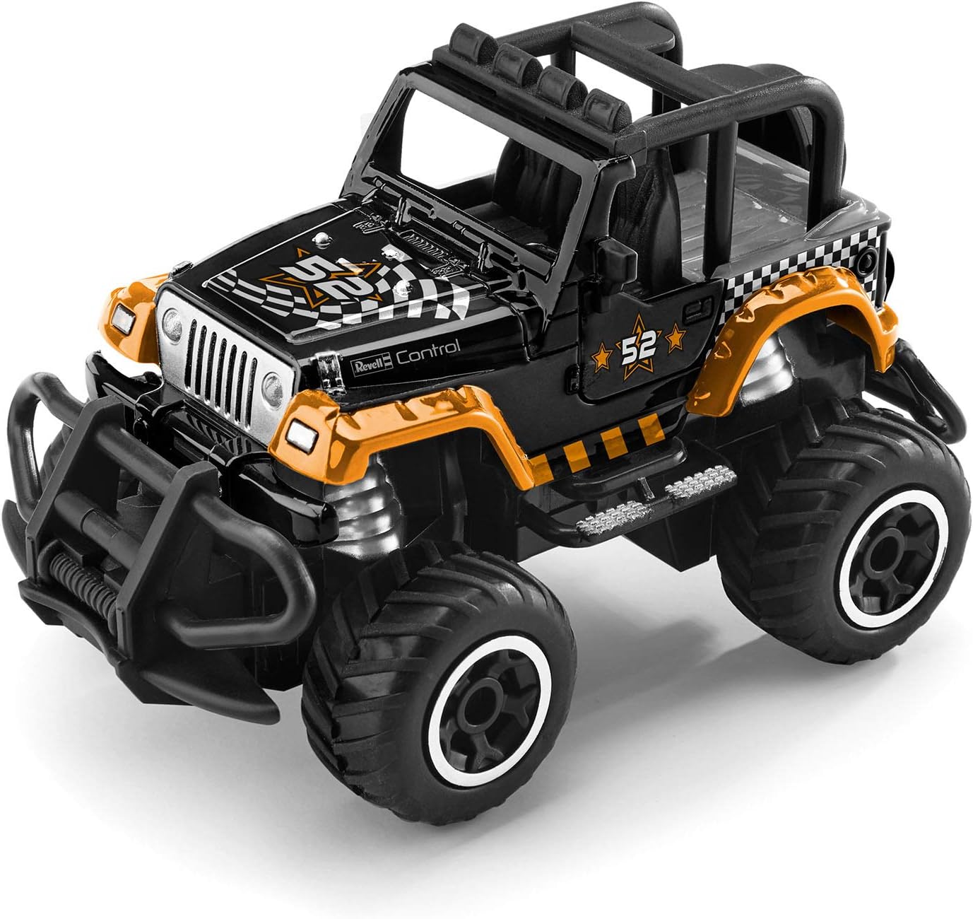 Revell Control 23492 Remote Control Car "Quarter Back" With 40 MHz Control, 1:43 Scale, 14cm in length, Black/Orange