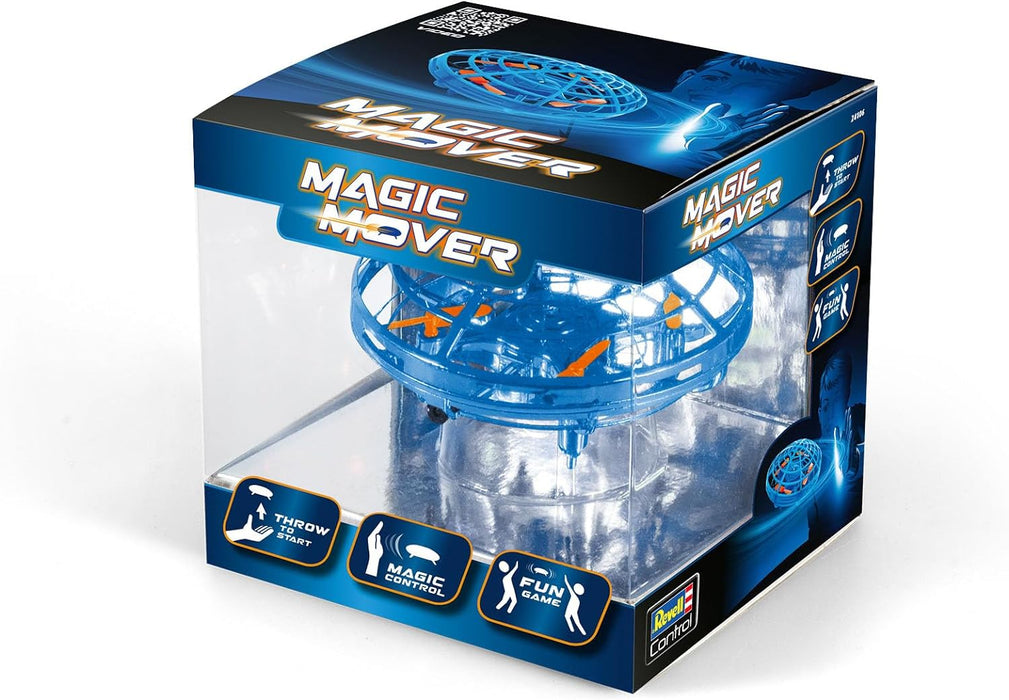 Revell Control 24106 Remote Control Action Game "Magic Mover" Blue With Infra Red Gesture Control, Throw To Start, Control Via Hand Movements, 3 Anti Crash Sensors, Protective Cage, 11cm in length