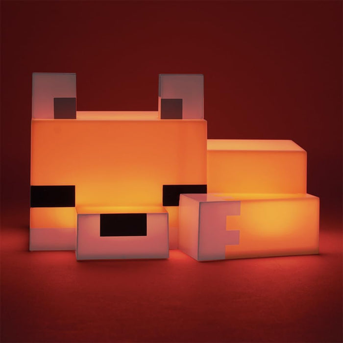 Paladone Minecraft Fox Night Light | Officially Licensed | Bedroom Décor and Desk Lamp, Black