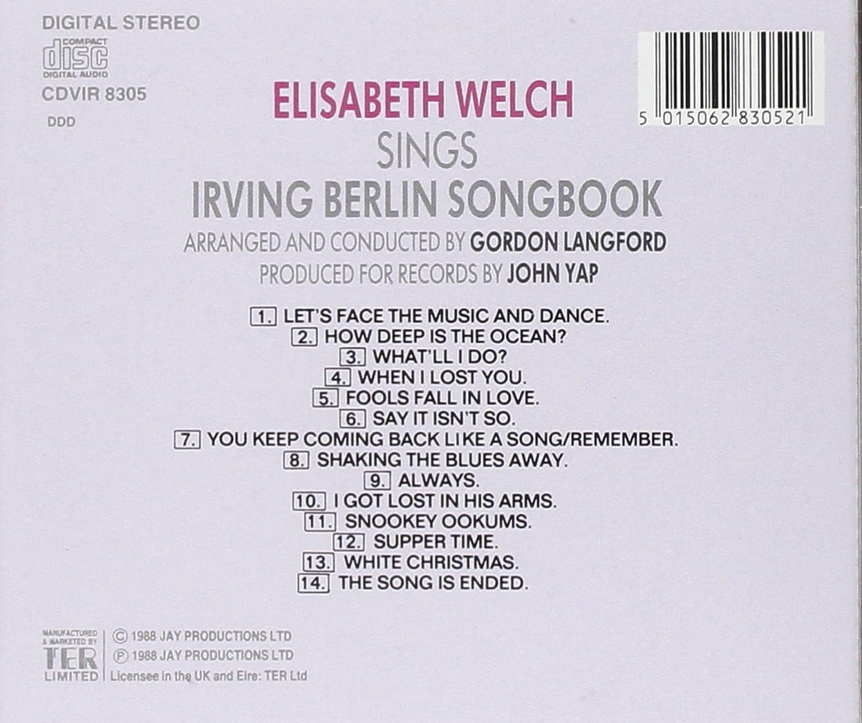 Sings the Irving Berlin Songbook