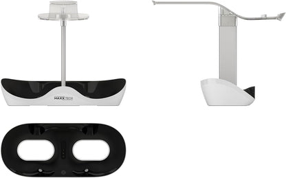 Maxx Tech VR Charging Stand – fast charger for 2 x PS5 PSVR2 controllers and stand for PSVR2 headset, drop & charge with USB-C magnetic charging adaptors, 8 LED lighting modes, LED indicator lighting