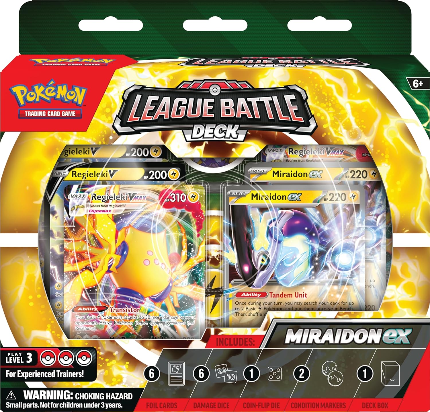 Pokémon TCG: Miraidon ex League Battle Deck (60-Card Ready-to-Play Deck Including Miraidon ex & Regieleki VMAX!)
