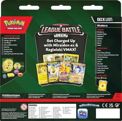Pokémon TCG: Miraidon ex League Battle Deck (60-Card Ready-to-Play Deck Including Miraidon ex & Regieleki VMAX!)