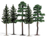 Busch 6149 3 Spruce & 2 Scotch Firs HO Scenery Scale Model