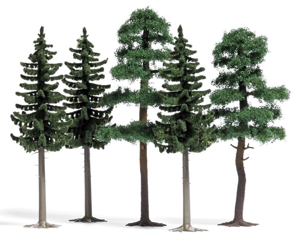 Busch 6149 3 Spruce & 2 Scotch Firs HO Scenery Scale Model