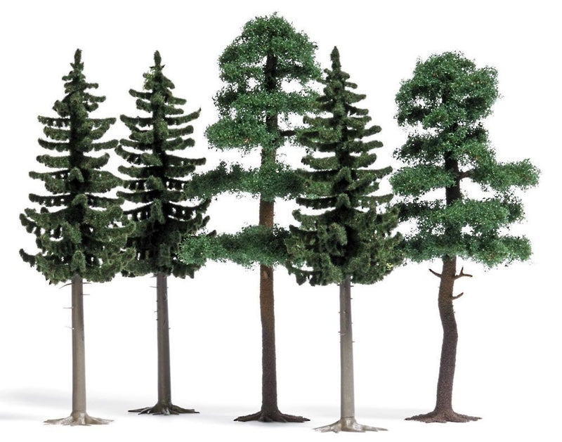 Busch 6149 3 Spruce & 2 Scotch Firs HO Scenery Scale Model