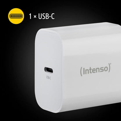 Intenso Power Adapter W20C, USB-C Ladegerät mit 20 Watt, weiß
