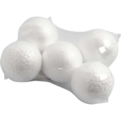Ball, D: 5 cm, polystyrene, 5pcs