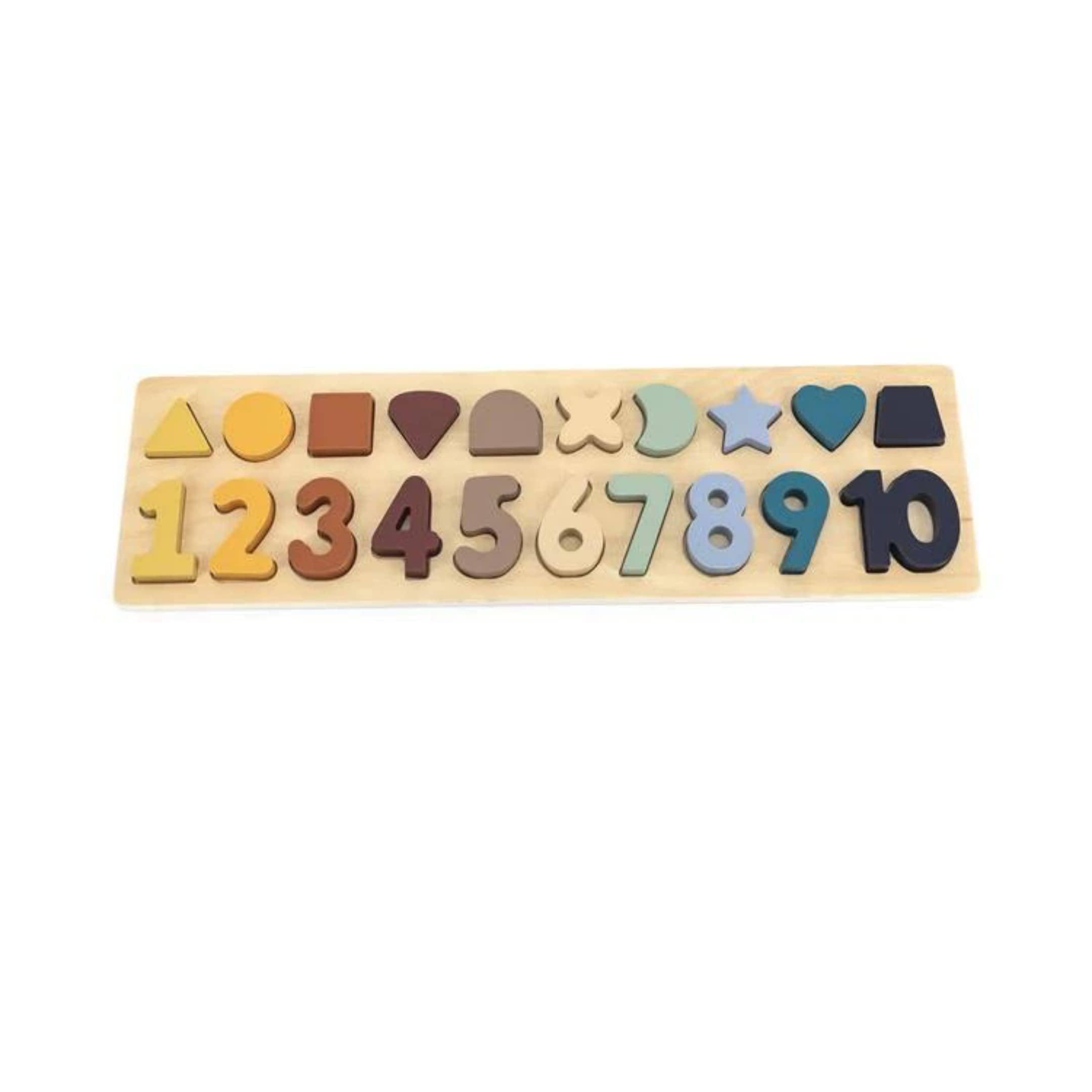 Magni Montessori Puzzle Holzpuzzle Set für Babys und Kleinkinder - Puzzlespiel für Motorik Lernspielzeug mit bunten Zahlen und Formen - Puzzlespiel für Jungen und Mädchen Spielzeug ab 1 Jahr