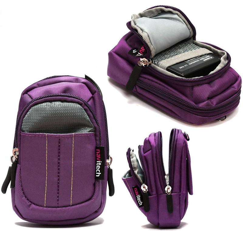 Navitech Purple Camera Case For OM System Tough TG-7 Digital Camera