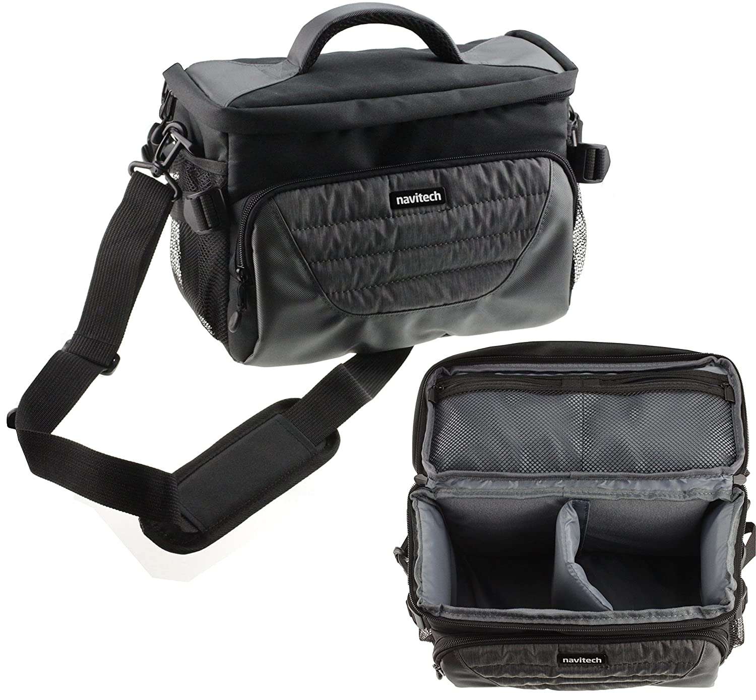 Navitech Grey Shoulder Camera Bag For Nikon Coolpix P950 Digital Camera