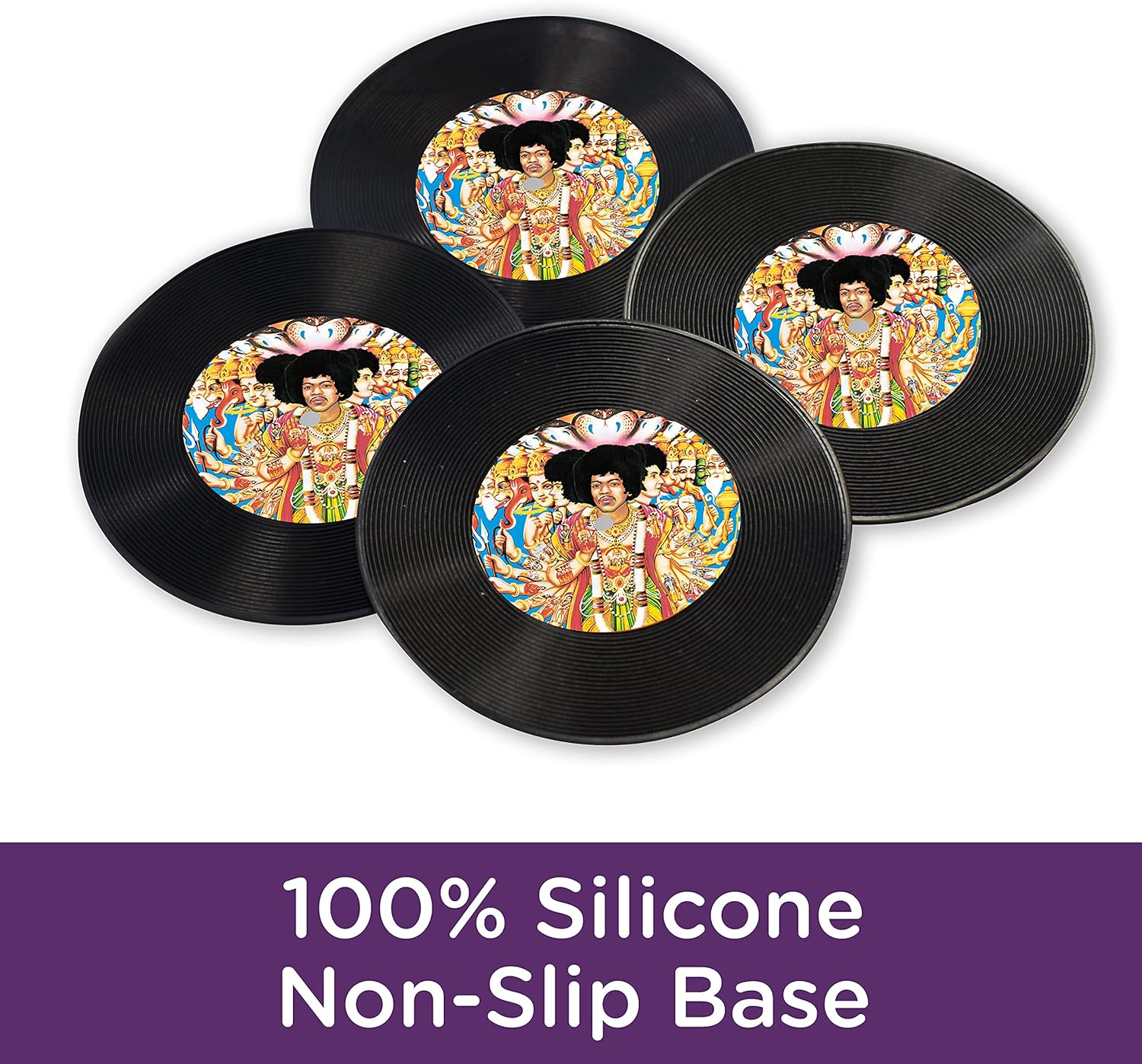 AQUARIUS Jimi Hendrix Coasters - Funny Coasters - Fun for Decorations - Coasters for Drinks - Officially Licensed Merchandise
