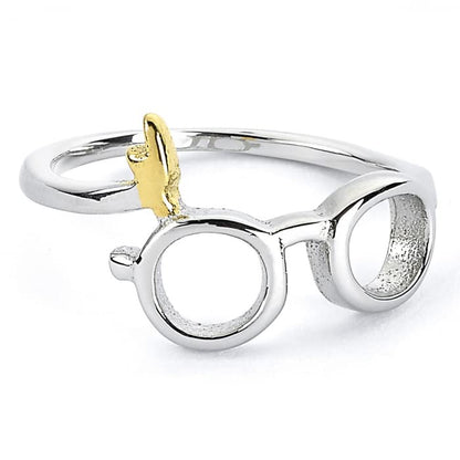 Harry Potter Stainless Steel Lightning Bolt and Glasses Ring - Size Medium, ys/m, Zinc Alloy