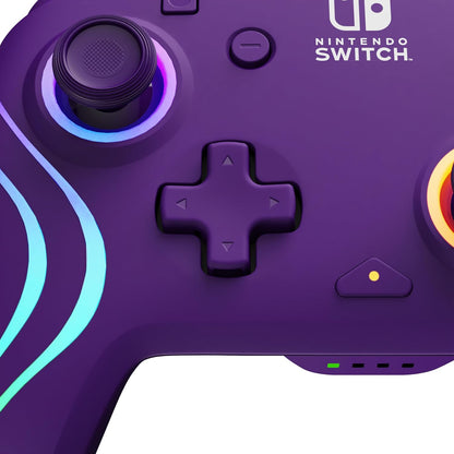 PDP Afterglow Wave Wireless Controller Purple Nintendo Switch Prismatic Purple