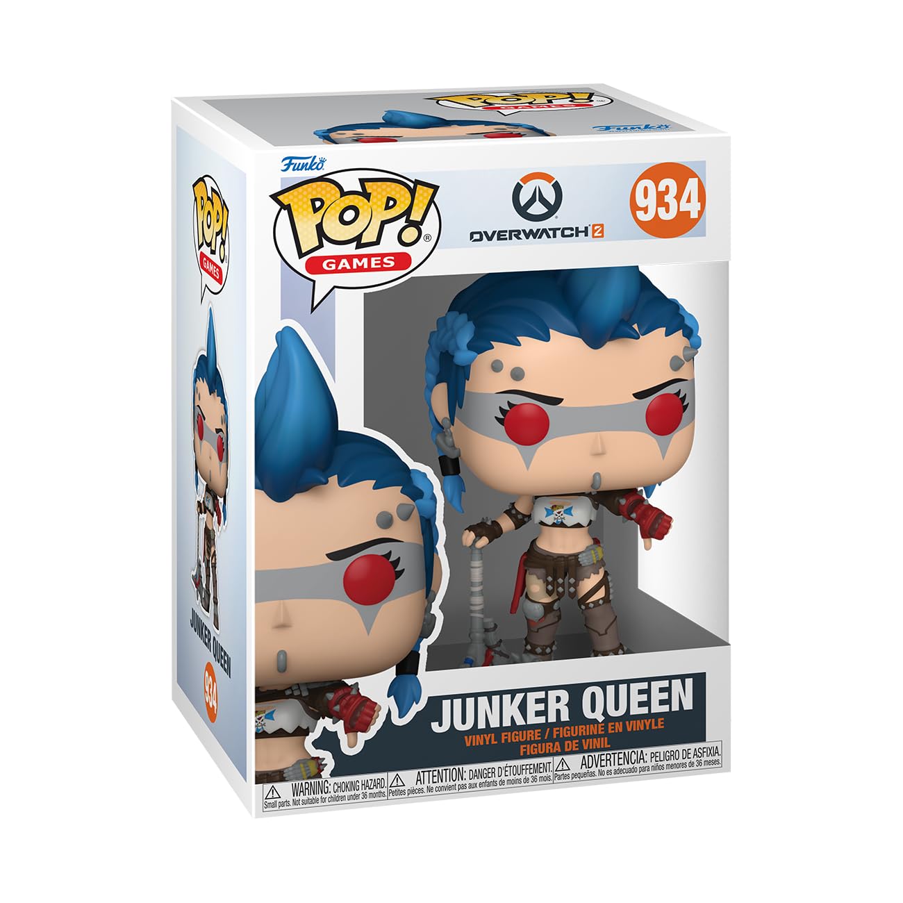 Funko POP! Games: OverWatch 2- Junker Queen - Overwatch 2 - Collectable Vinyl Figure - Gift Idea - Official Merchandise - Toys for Kids & Adults - Video Games Fans - Model Figure for Collectors