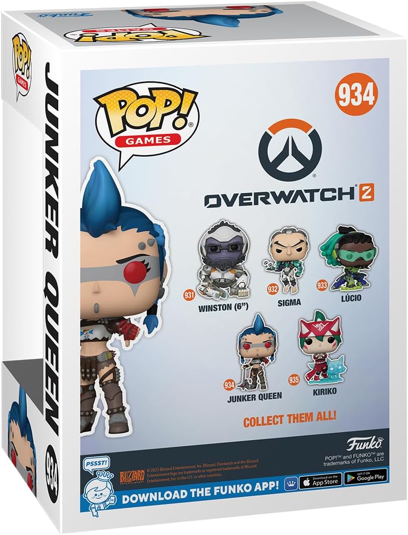 Funko POP! Games: OverWatch 2- Junker Queen - Overwatch 2 - Collectable Vinyl Figure - Gift Idea - Official Merchandise - Toys for Kids & Adults - Video Games Fans - Model Figure for Collectors
