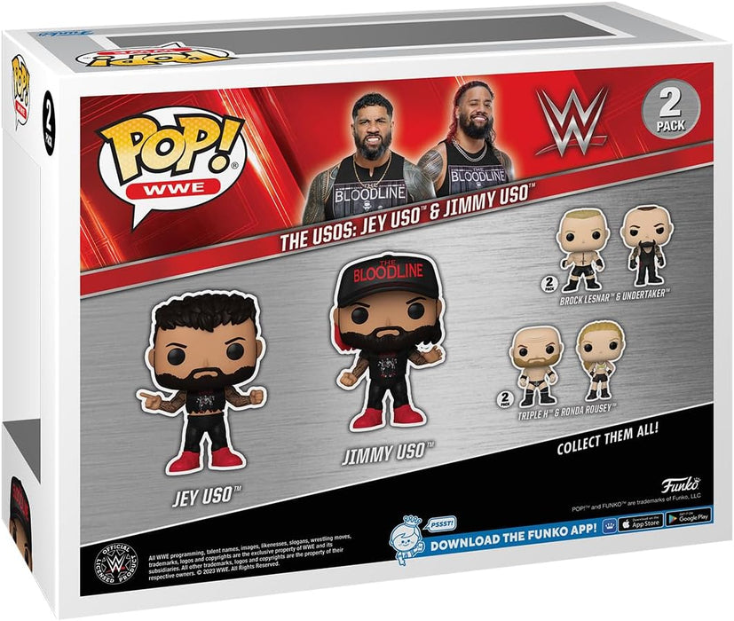Funko POP! WWE: Jey Uso - (Uso Bros) Brothers 2PK - Collectable Vinyl Figure - Gift Idea - Official Merchandise - Toys for Kids & Adults - Sports Fans - Model Figure for Collectors and Display