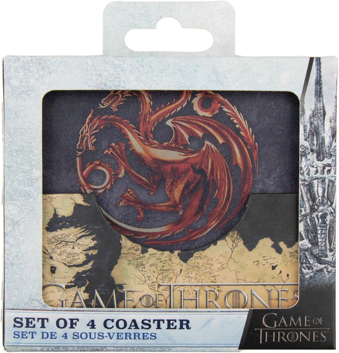 Game Of Thrones - Set Of 4 Coasters Houses Of Westeros ( Cr4160 )