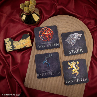 Game Of Thrones - Set Of 4 Coasters Houses Of Westeros ( Cr4160 )