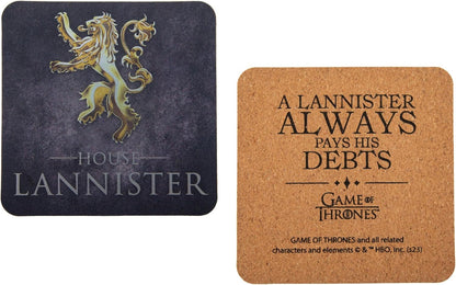 Game Of Thrones - Set Of 4 Coasters Houses Of Westeros ( Cr4160 )