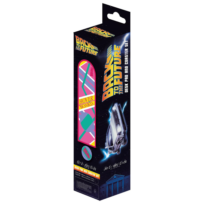 FaNaTtik Back to the Future XL Hoverboard Desk Pad and Coaster Set
