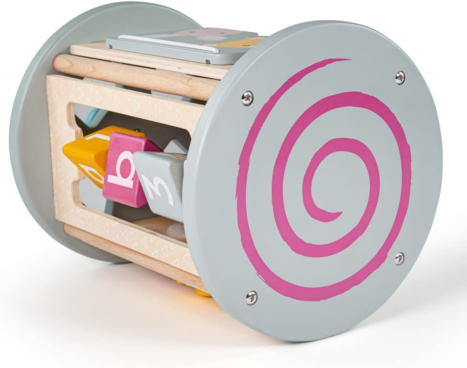Bigjigs Toys, FSC Certified Rolling Activity Centre, Wooden Toys, Baby Activity Centres, Wooden Shape Sorter, Toddler Toys, Baby Toys, Baby Wooden Toys, Wooden Activity Cube For 1 Year Olds