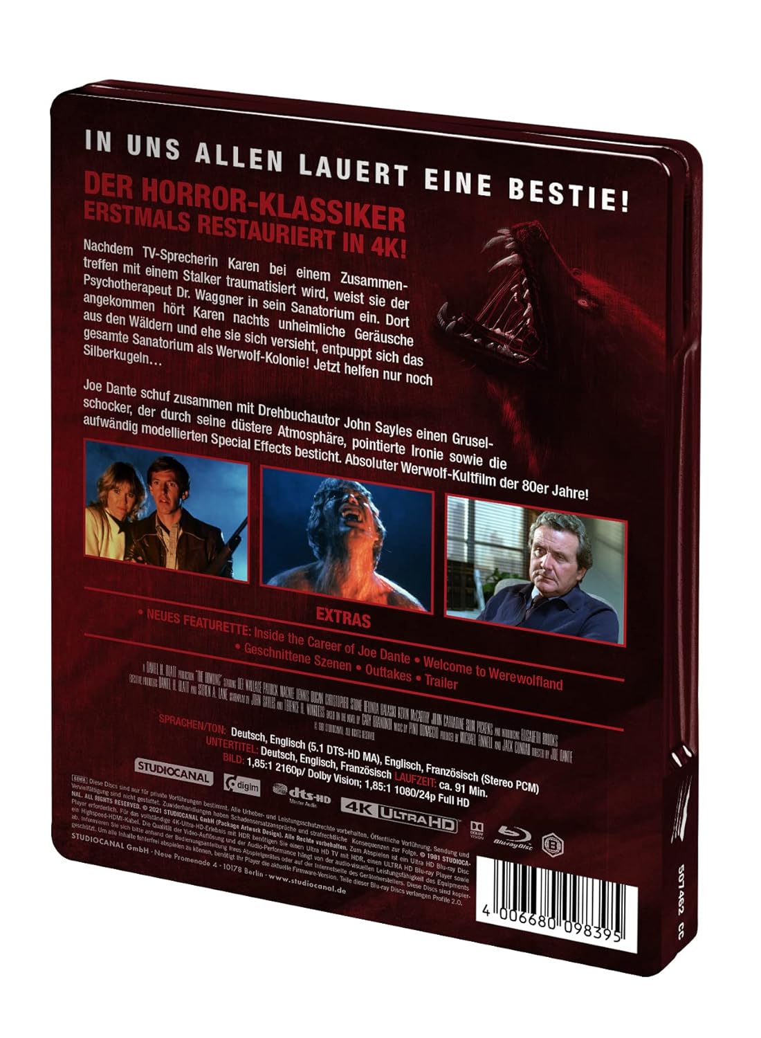 The Howling - Das Tier - Limited Steelbook Edition (4K Ultra-HD) (+ Blu-ray 2D)