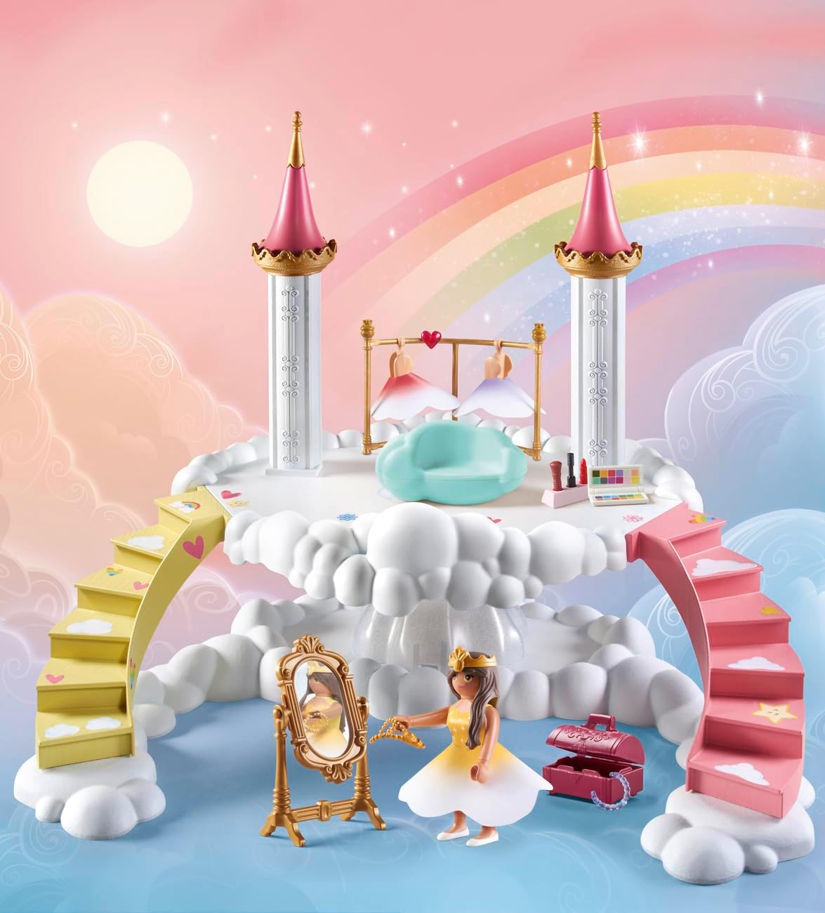 Playmobil 71408 Rainbow Castle: Dressing Room Cloud, FAiry-Tale Magical World, Fun Imaginative Role Play, PlaySets Suitable for Children Ages 4+