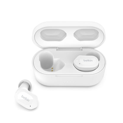 Belkin SOUNDFORM Play True Wireless Earbuds, Wireless Earphones with 3 EQ Presets, IPX5 Sweat and Water Resistant, 38 Hours Play Time for iPhone, Galaxy, Pixel and More