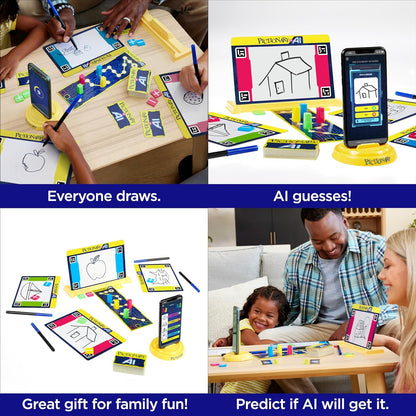 Mattel Games Pictionary VS AI, Family Board Game for Kids and Adults, Engaging Gift for Kids, Drawing Game with Artificial Intelligence for 2 to 4 Teams with Multiple Players, Ages 8 and Up, HYB09