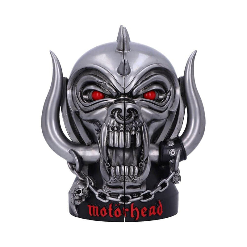 Nemesis Now Offically Licensed Motorhead Warpig Snaggletooth Bookends, Silver, 18cm