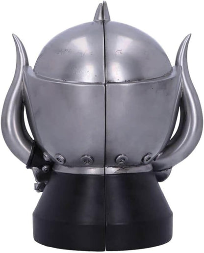 Nemesis Now Offically Licensed Motorhead Warpig Snaggletooth Bookends, Silver, 18cm