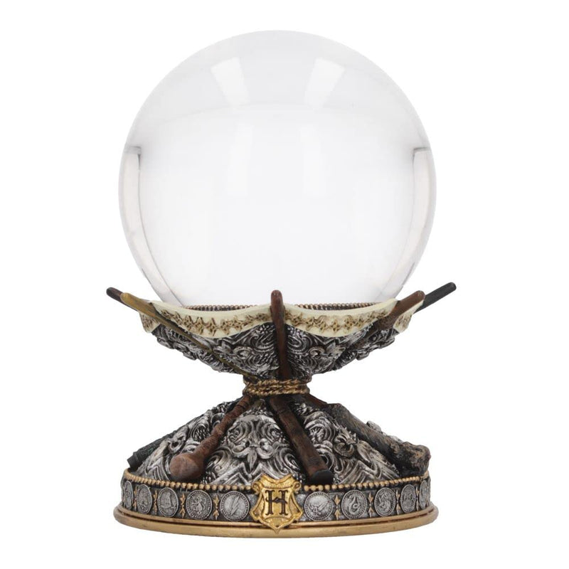 Nemesis Now Officially Licensed Harry Potter Wand Crystal Ball & Holder 16cm, Resin, Silver