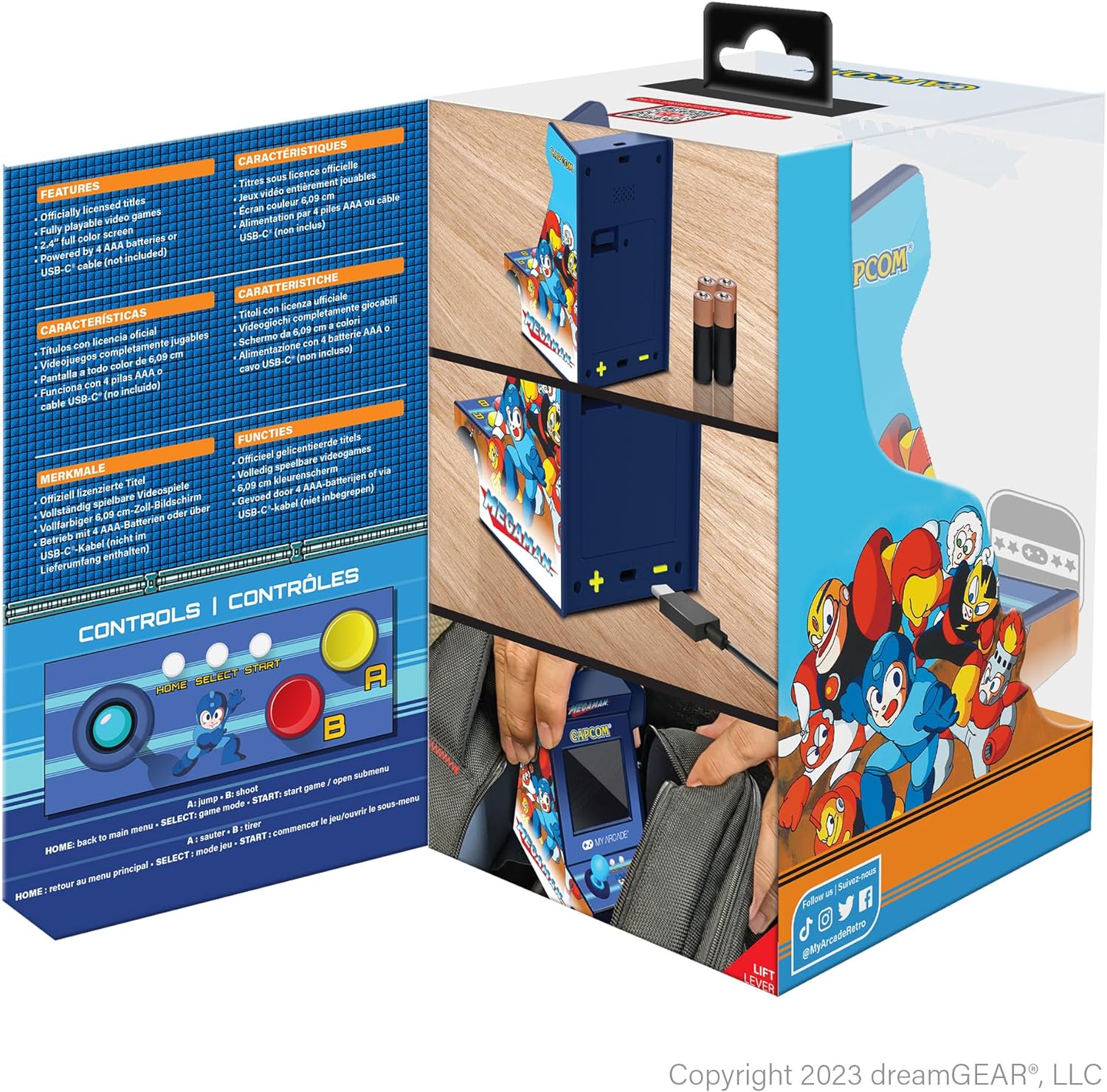 My Arcade Mega Man Nano Player Pro Portable Retro Arcade (6 GAMES IN 1