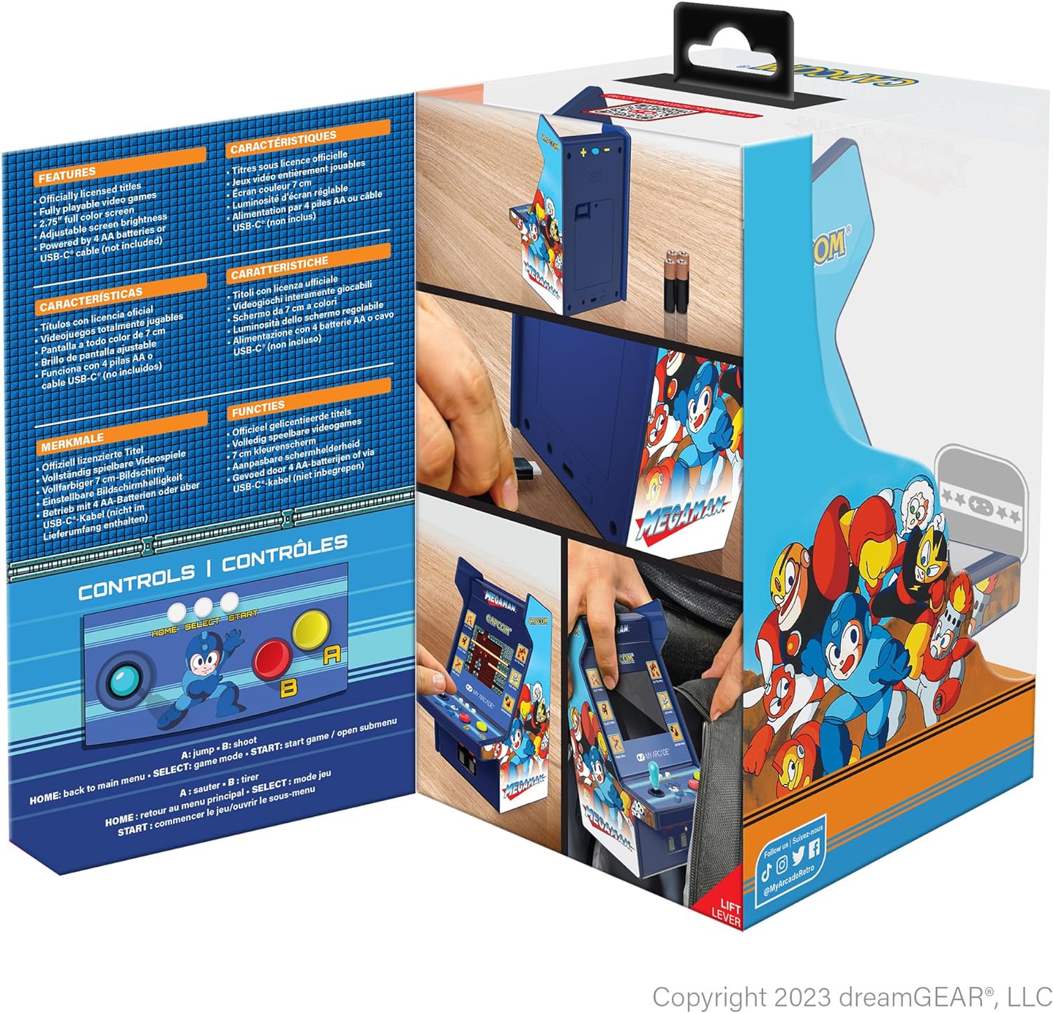 My Arcade DGUNL-4189 Mega Man Micro Player Pro Portable Retro Arcade (6 GAMES IN 1