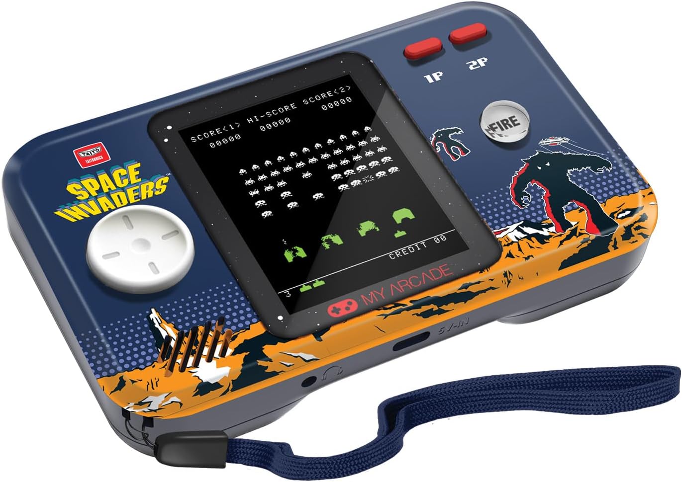 My Arcade Space Invaders Pocket Player Pro Handheld Portable Gaming System
