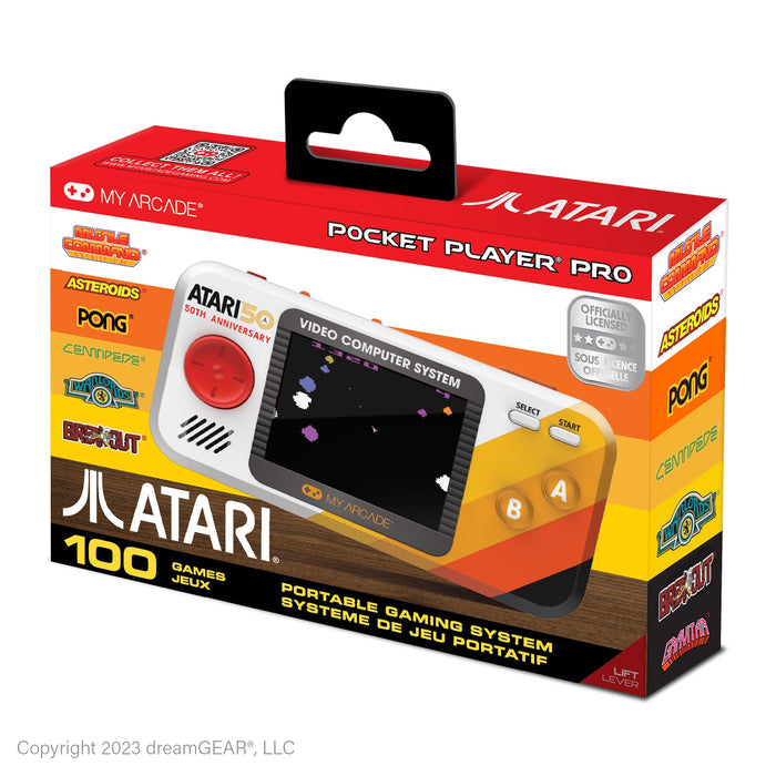 My Arcade DGUNL-7015 Atari Pocket Player Pro Handheld Portable Gaming System 100 Games Retro