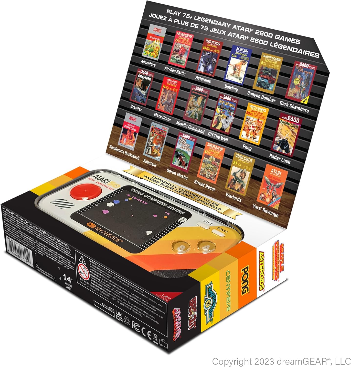 My Arcade DGUNL-7015 Atari Pocket Player Pro Handheld Portable Gaming System 100 Games