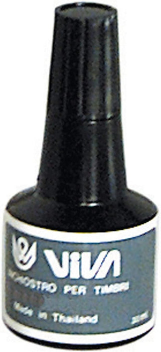 Viva 360N Stamp Pad Ink, Bottle 30 g, Oil Based, Black