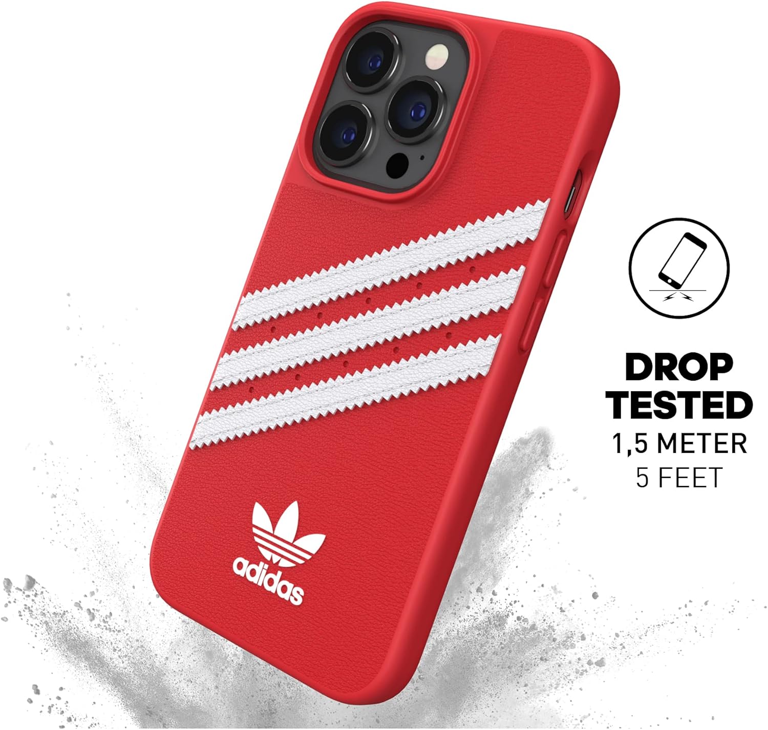 adidas Case Designed for iPhone 13 Pro 6.1, Drop-Tested Cases, Shockproof Raised Edges, Original Protective Case, Scarlet Red