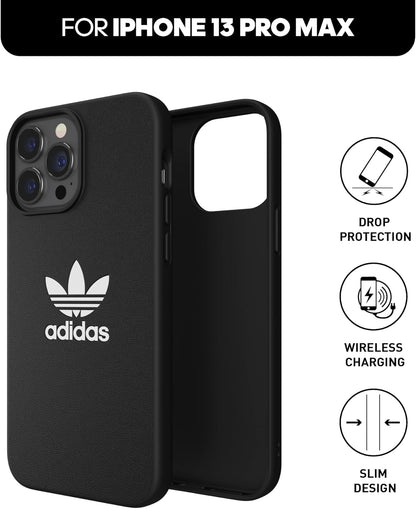 adidas Case Designed for iPhone 13 Pro Max 6.7, Drop Tested Cases, Shockproof Raised Edges, Original Protective Case, Black and White