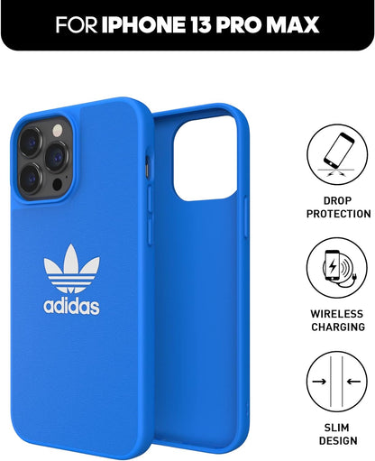 adidas iPhone 13 Pro Max 6.7 Case, Shockproof Case Raised Edges Original Protective Case Bird Blue
