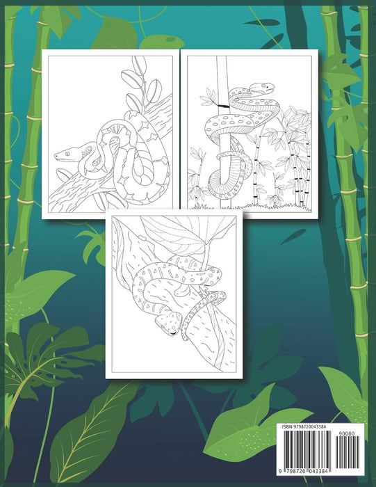 Snake Colouring Book: 30 Snakes colouring pages for kids